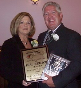 Karl & wife Julie with his 2008 Man of the Year Awards